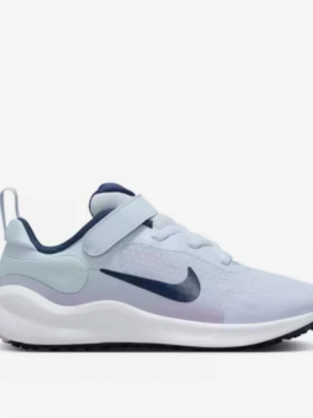 Nike Revolution 7 Sneaker - Kids Euc size 9 gray blue purple